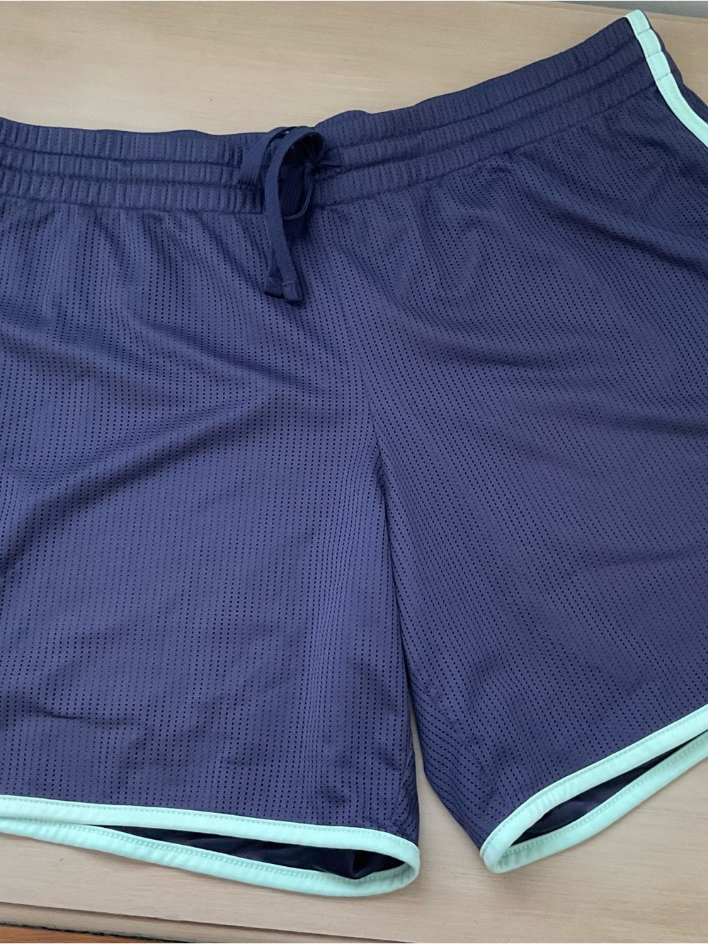 Danskin Navy Athletic Shorts with Mint Trim